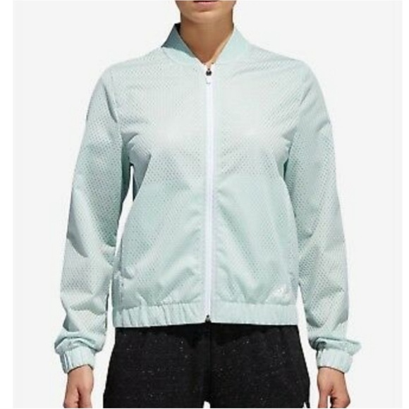Adidas SID Summer Bomber Jacket Women’s Size Large Mint Green - Picture 1 of 10